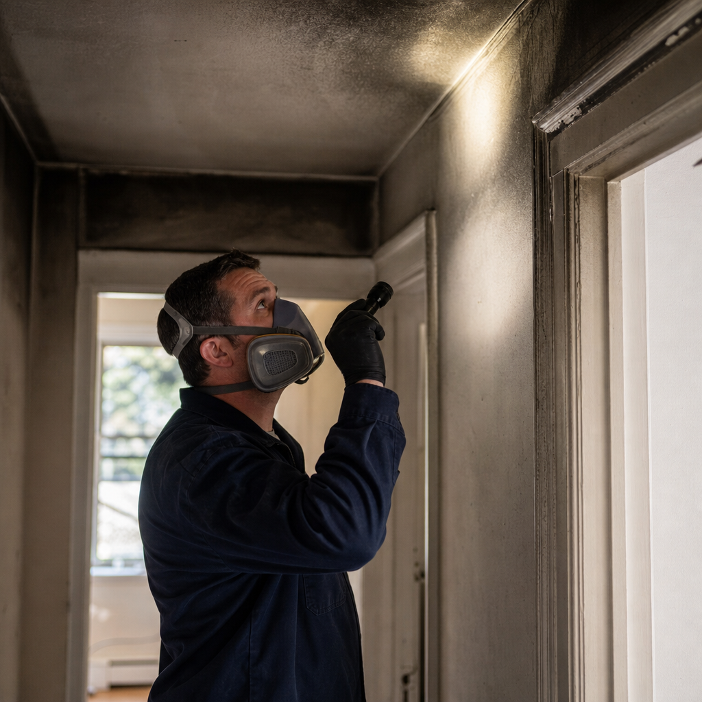 Illustration for landlord water damage restoration astoria