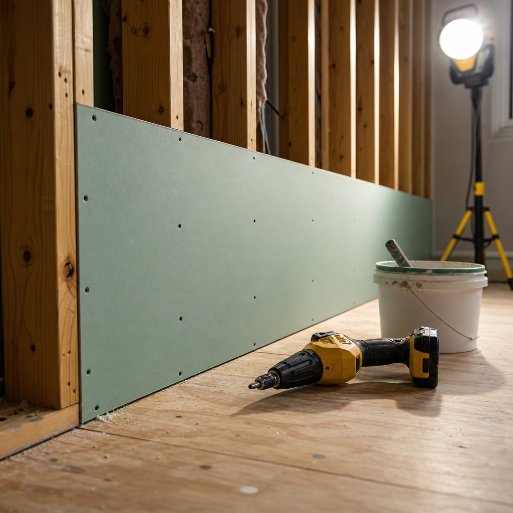Illustration for water damaged drywall repair