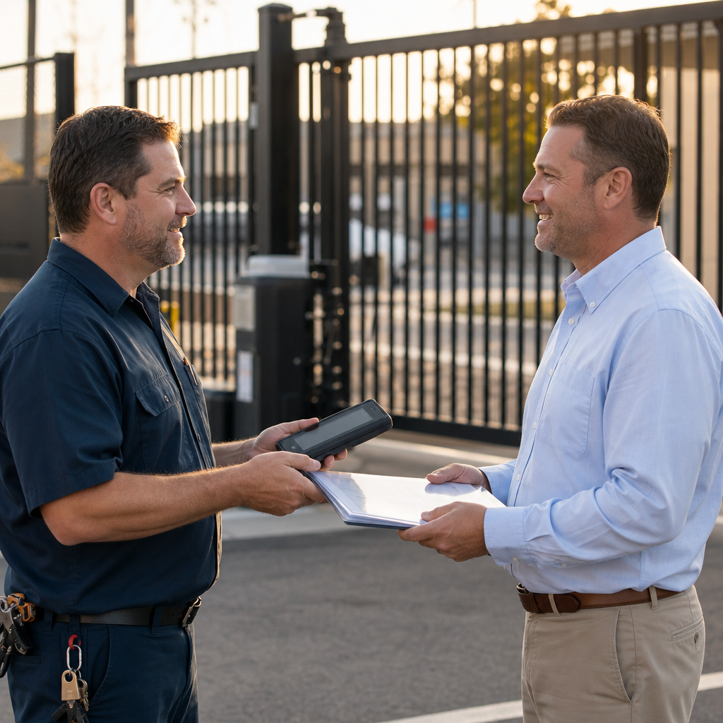 Illustration for santa ana commercial gate repair rates