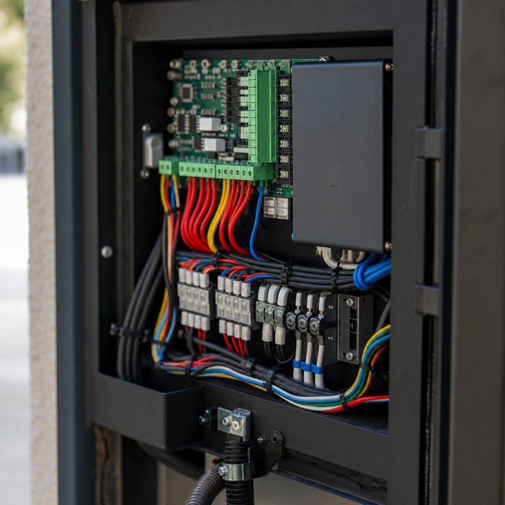 Illustration for automatic gate installation