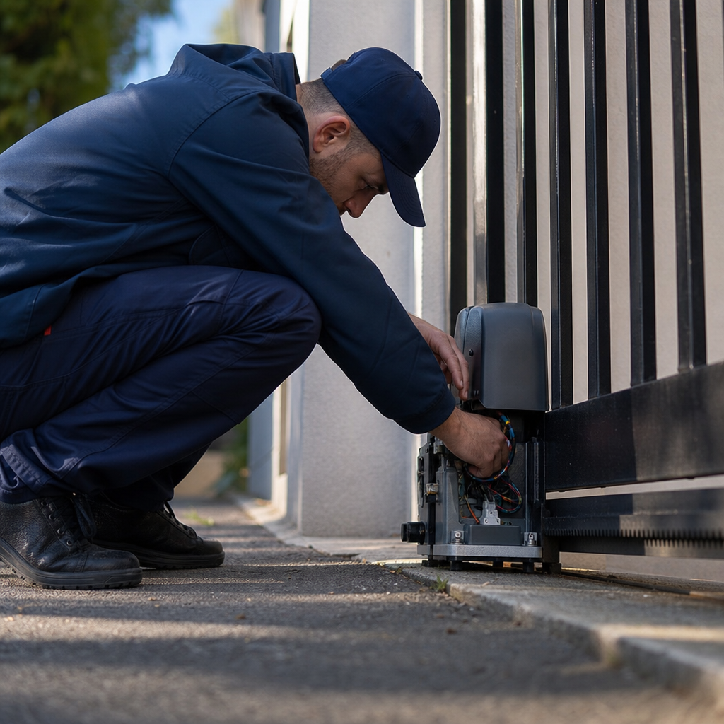 Illustration for electric gate opener repair