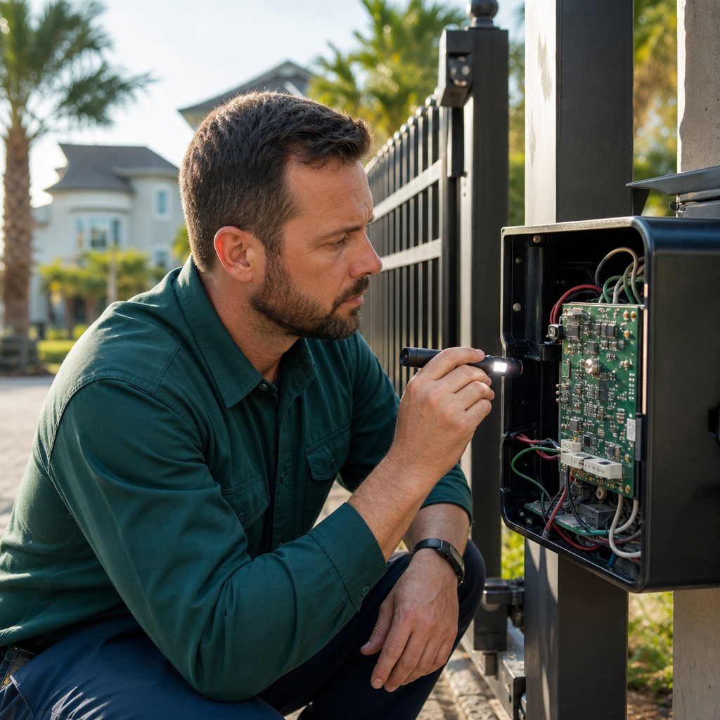 Illustration for gate repair in Baytown
