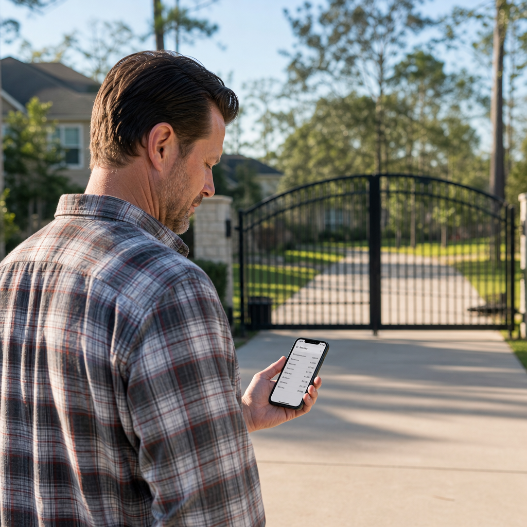 Illustration for gate repair in Atascocita