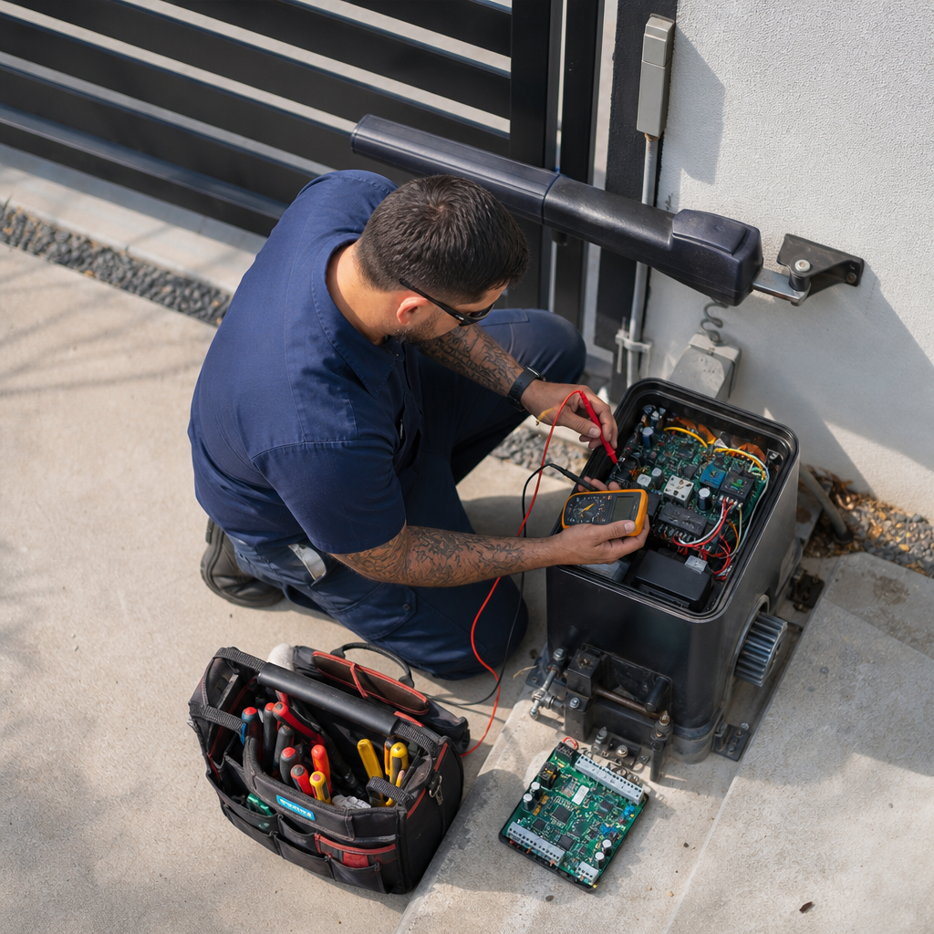 Illustration for gate repair in Houston