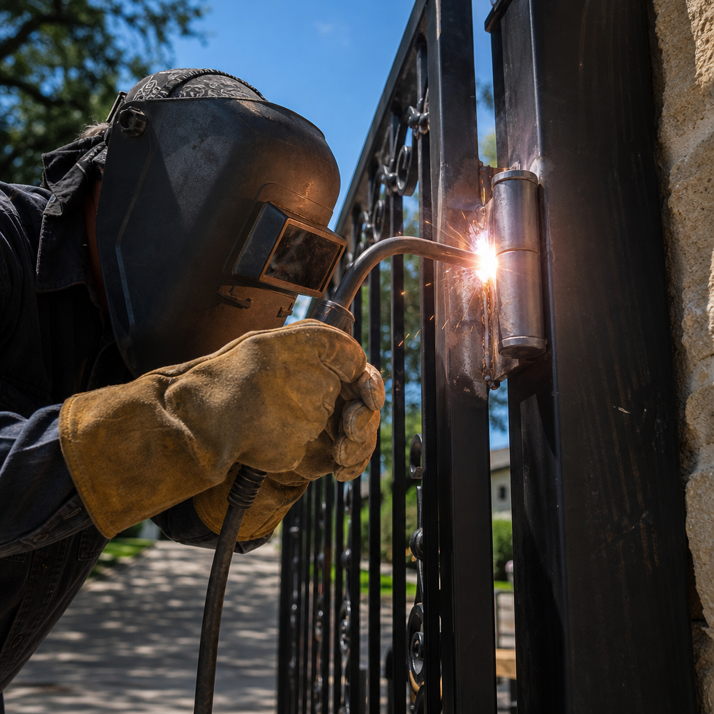 Illustration for gate hinge repair in Dallas