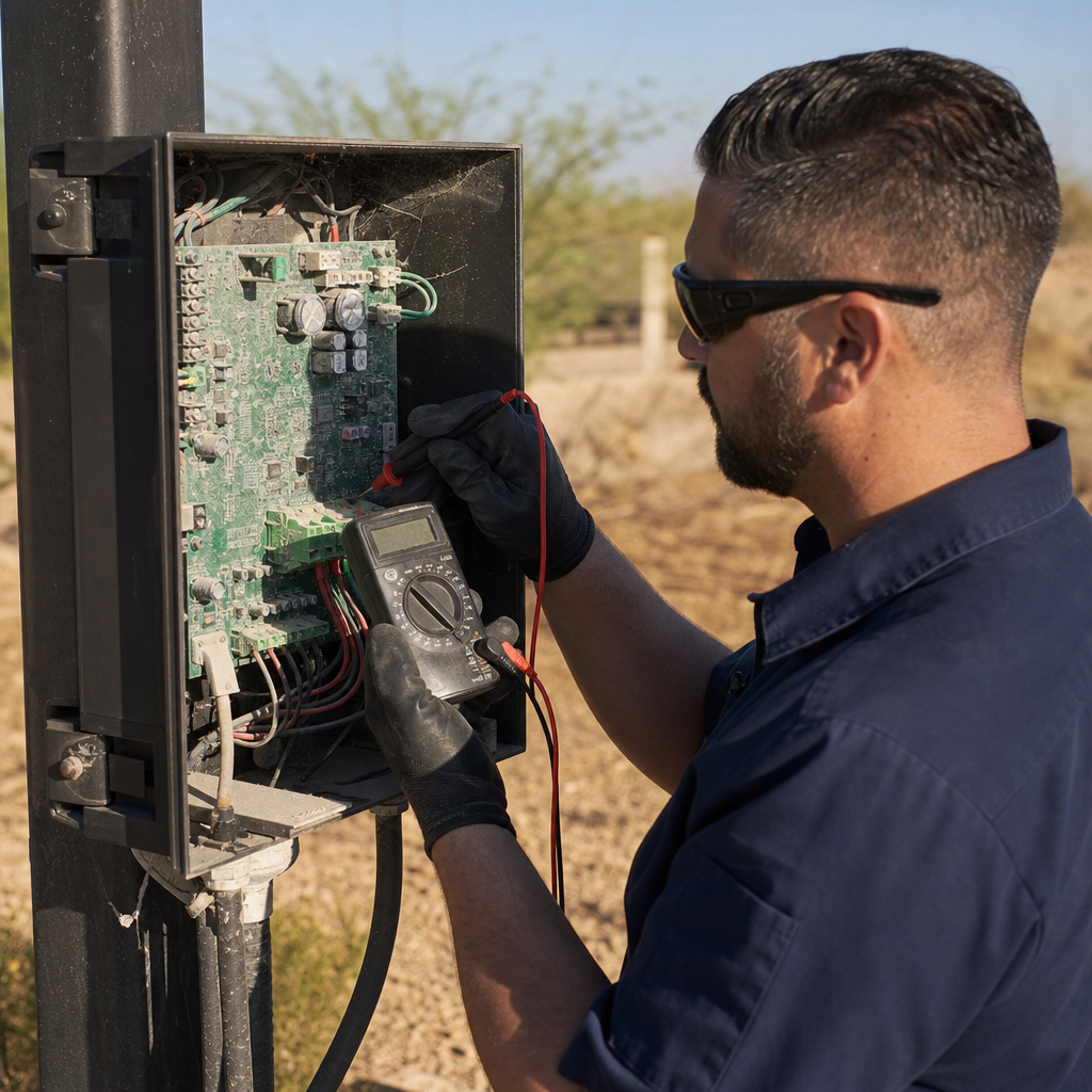 Illustration for gate repair in Homestead Meadows South