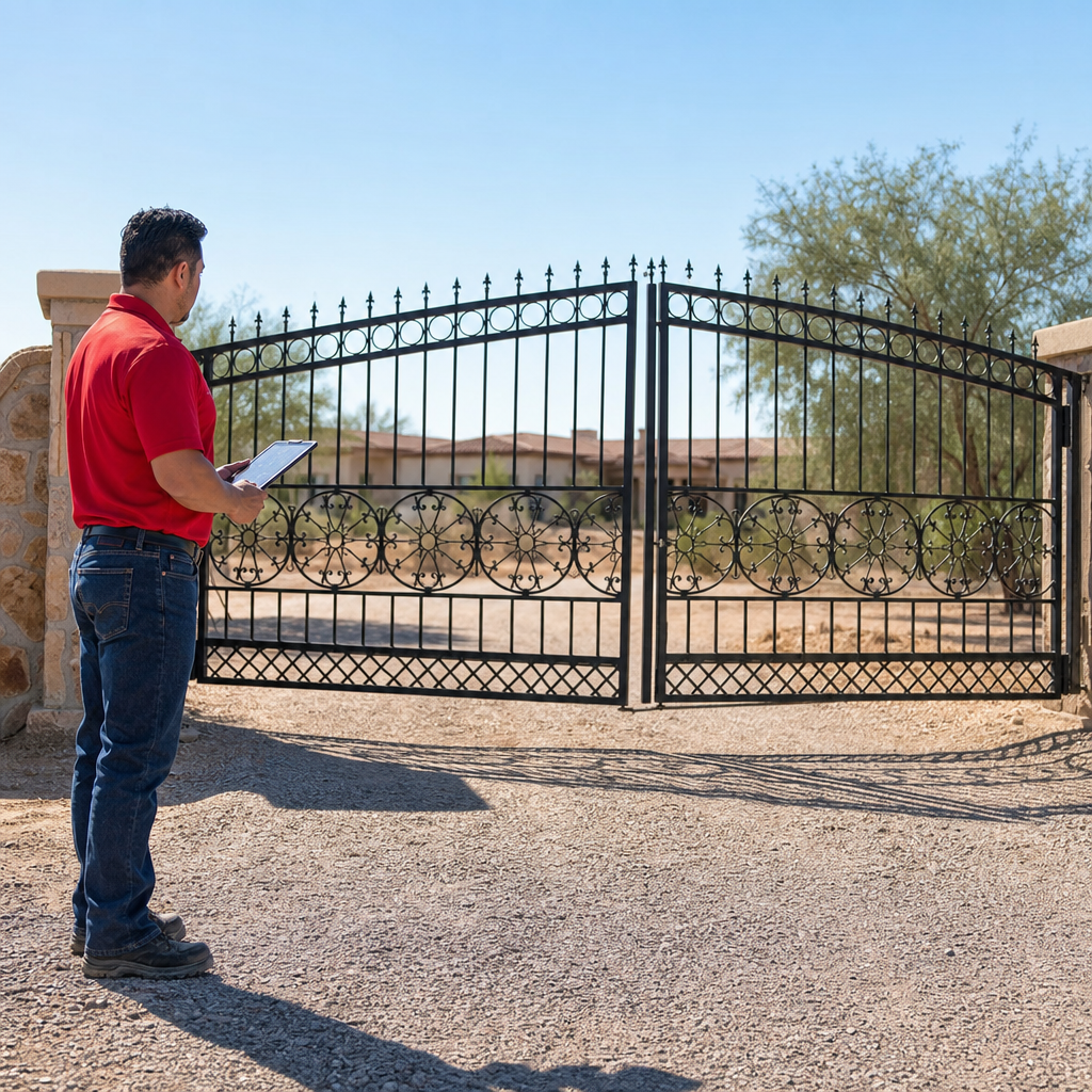Illustration for gate repair in Socorro