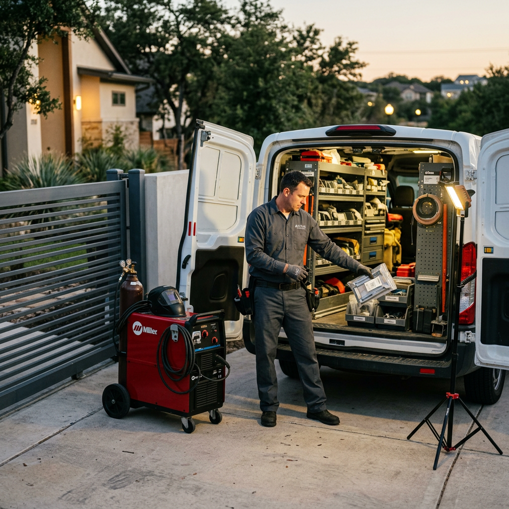 Illustration for gate repair in Austin