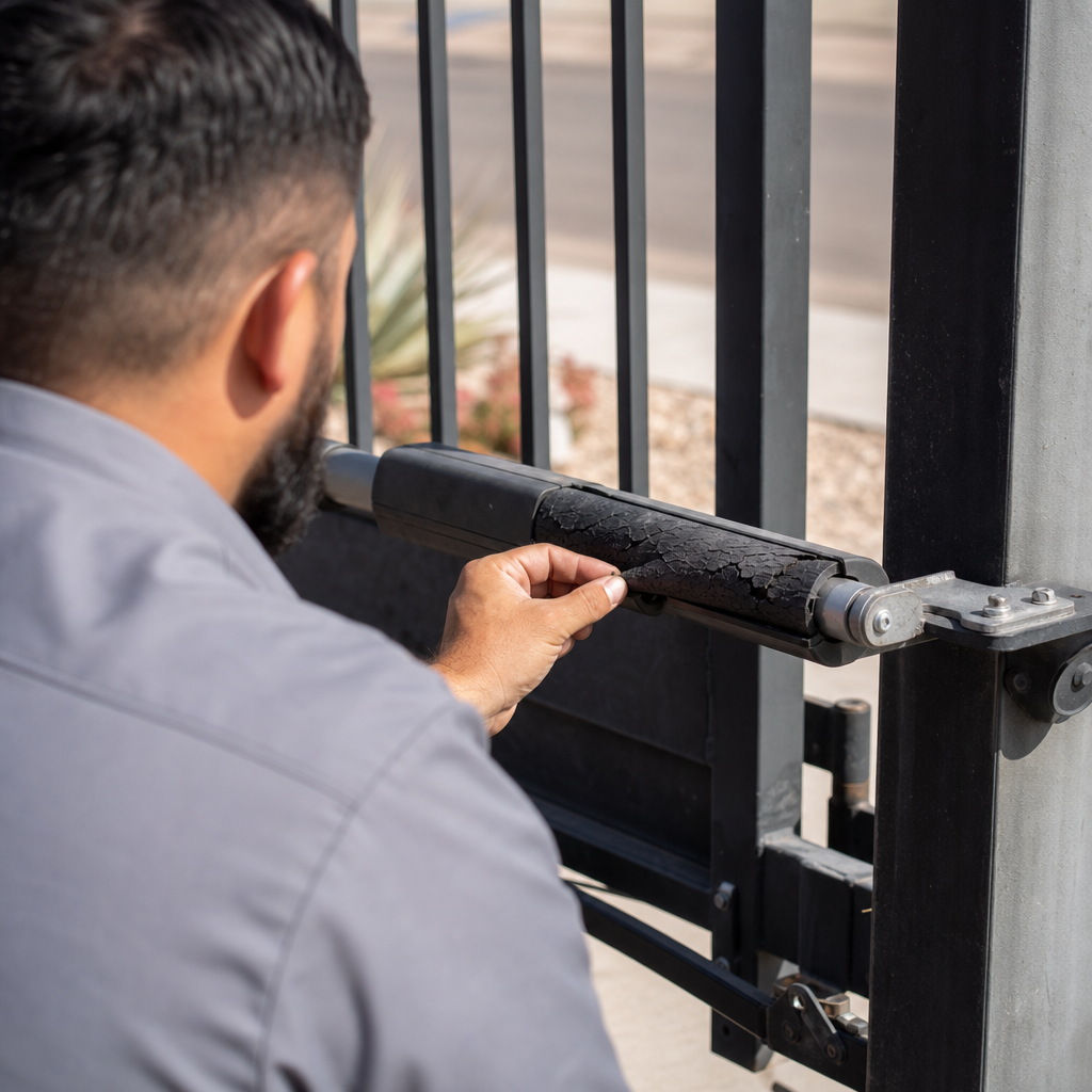 Illustration for gate repair in Fort Bliss