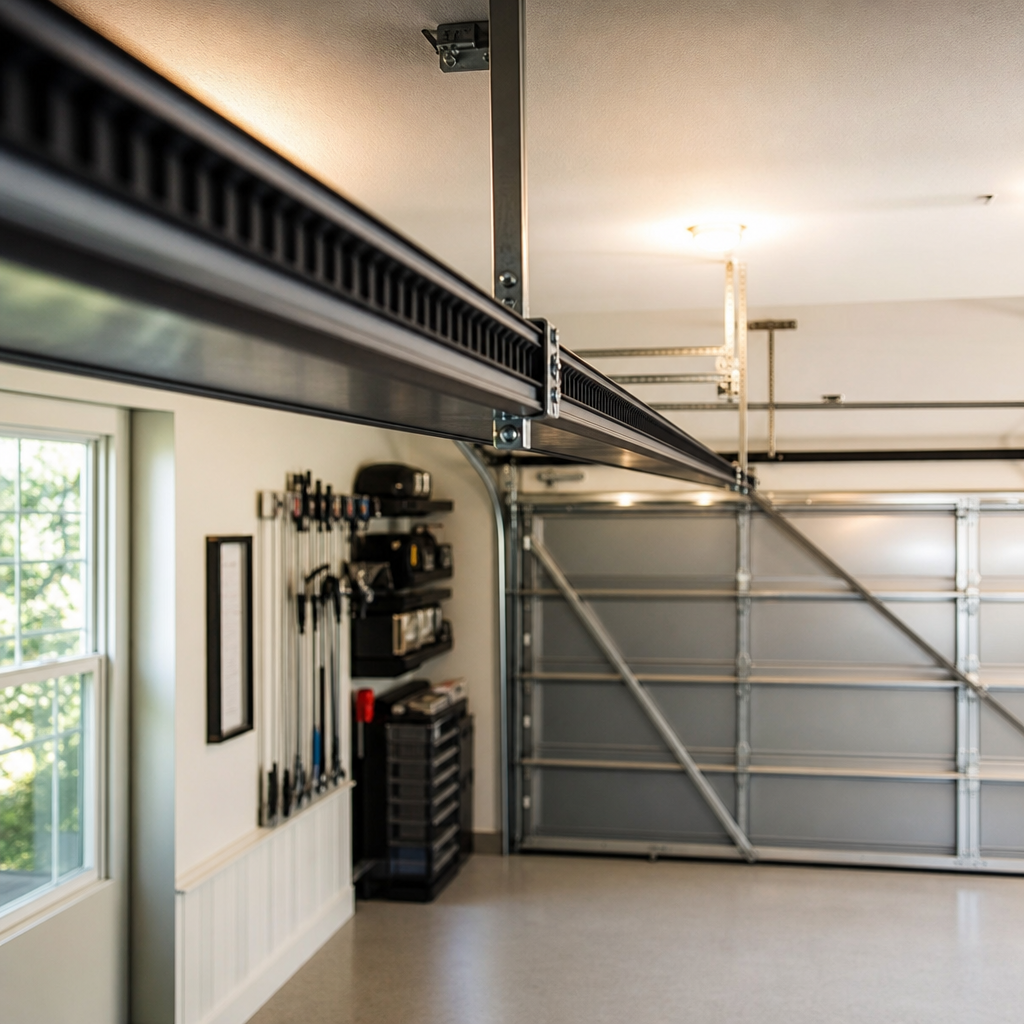 Illustration for belt drive garage opener