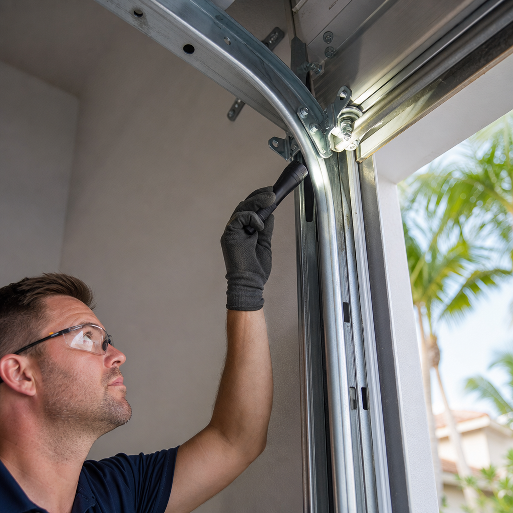 Illustration for garage door roller replacement in Charlotte Harbor