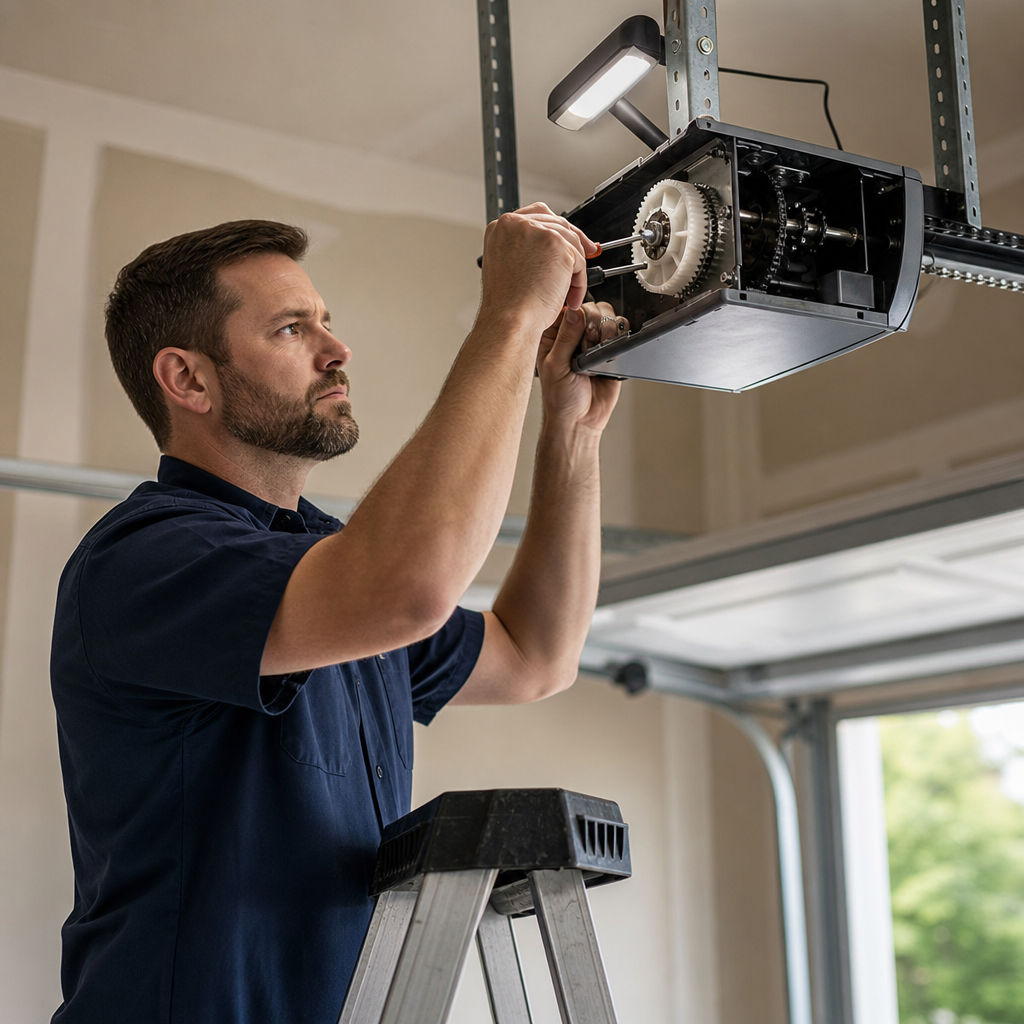 Illustration for chamberlain garage door opener repair