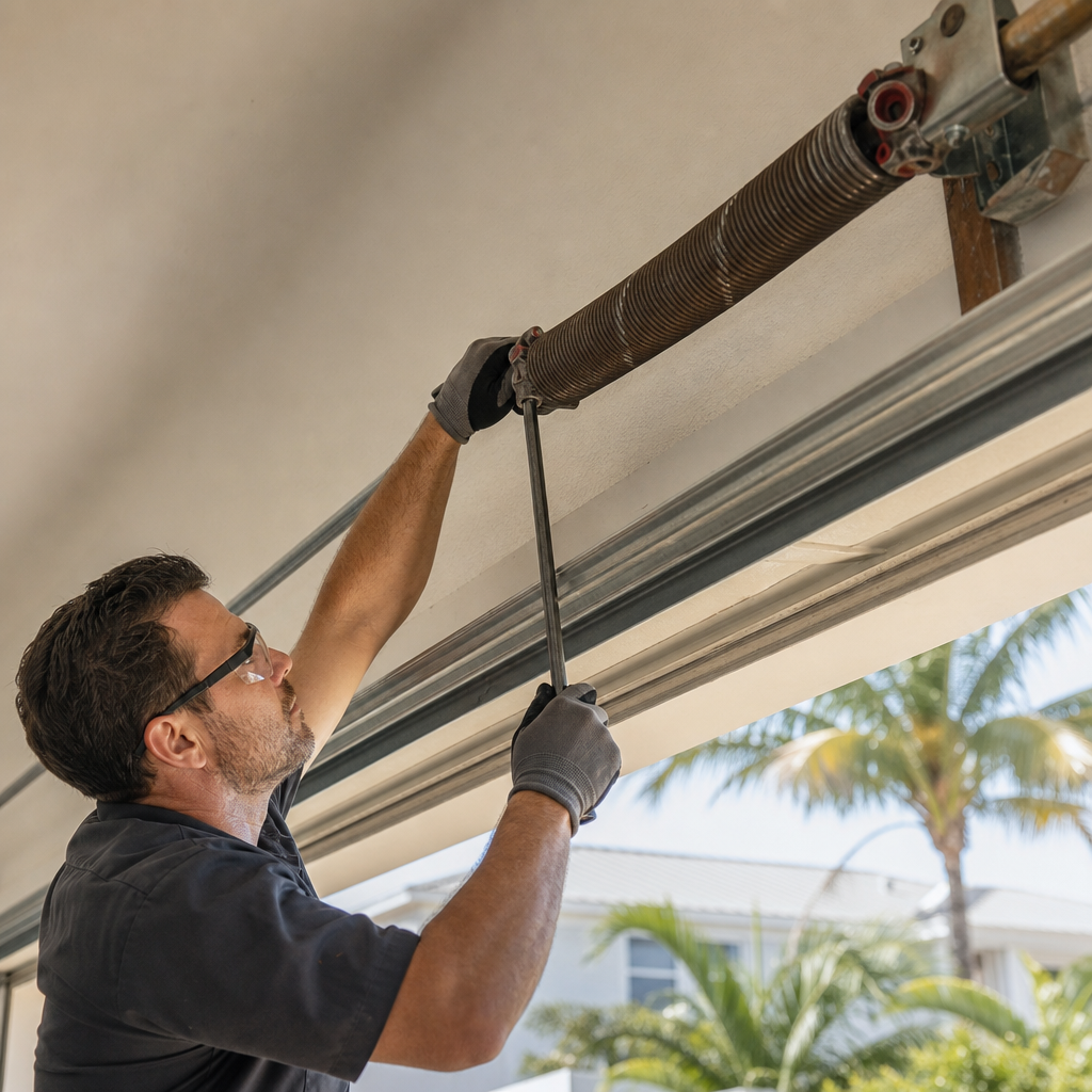 Illustration for garage door spring repair near me