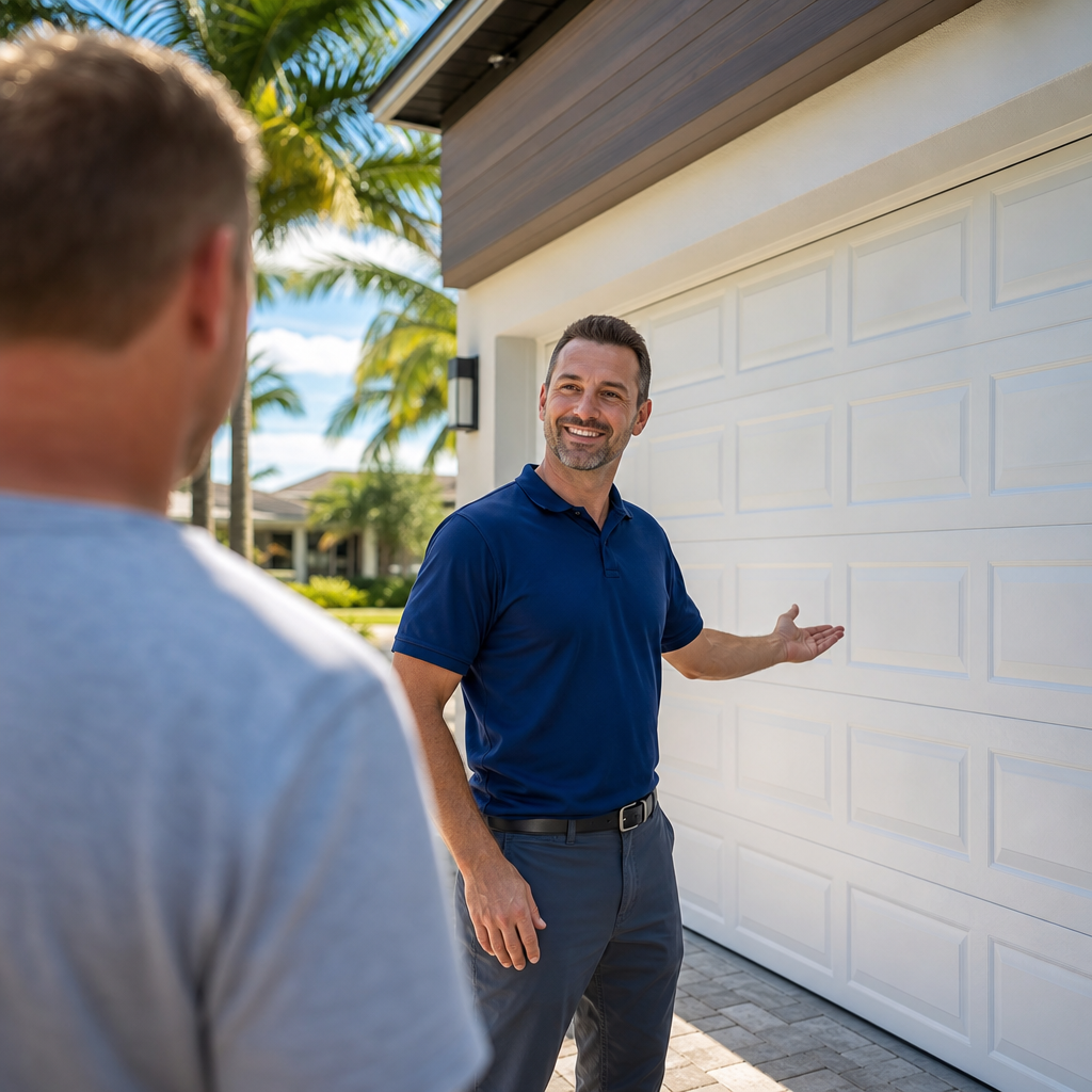 Illustration for garage door installation in Punta Gorda