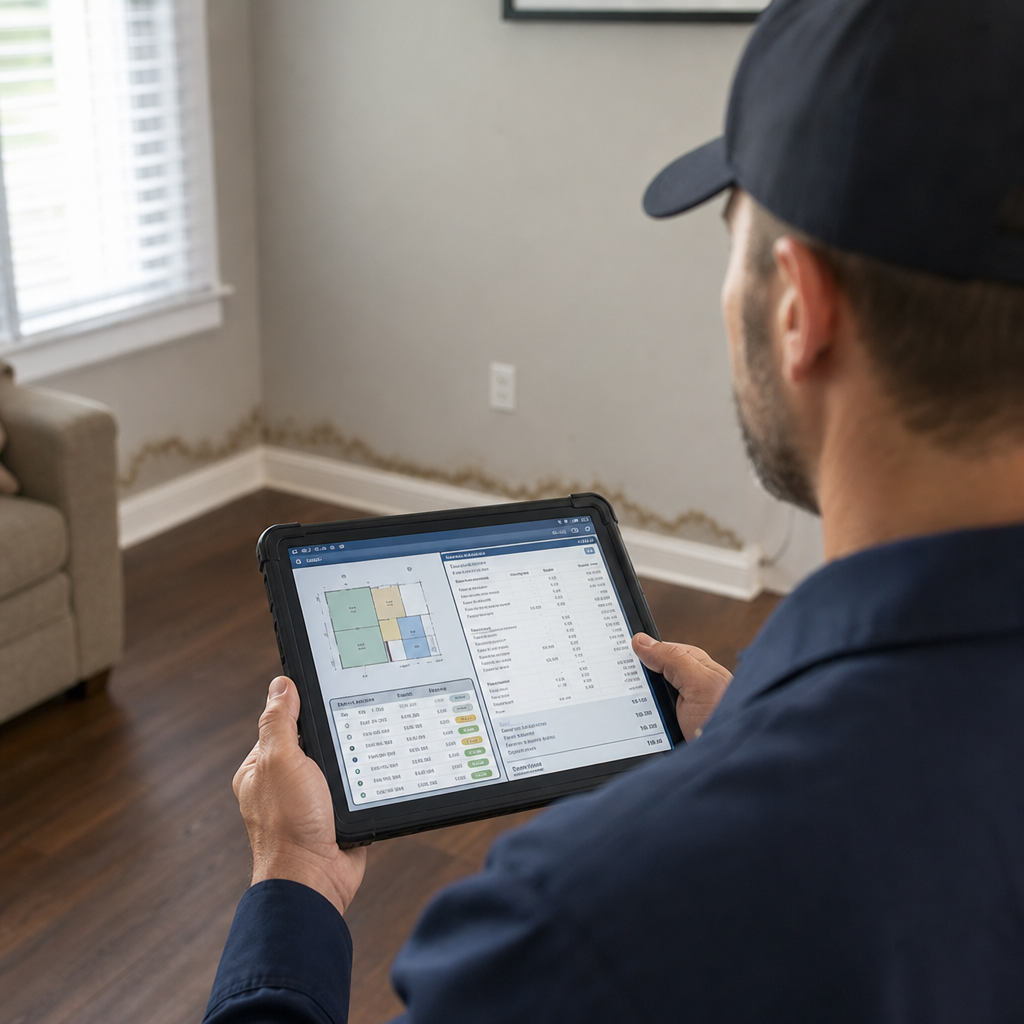 Illustration for emergency water damage restoration in Fort Lee