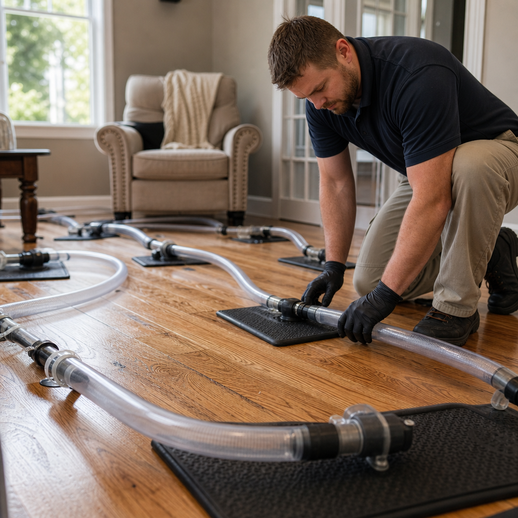Illustration for water damage restoration in Fort Lee