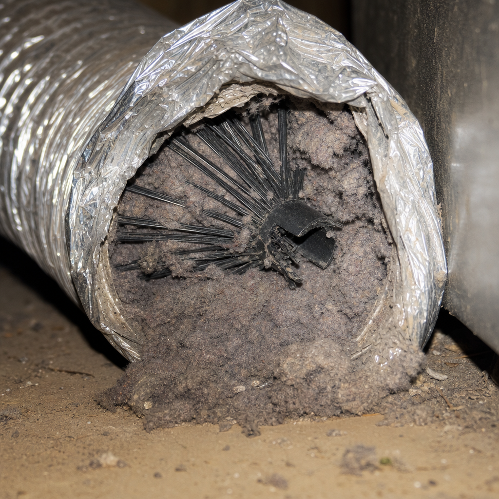 Illustration for dryer vent fire hazards