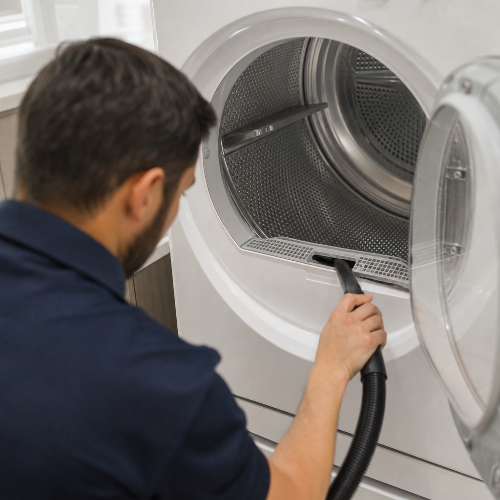 Illustration for what is included in dryer vent cleaning