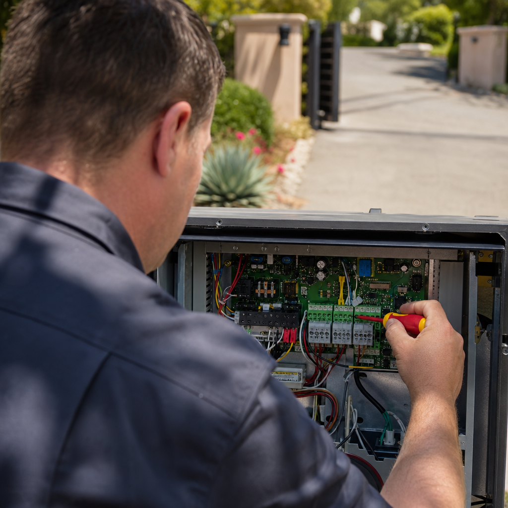 Illustration for licensed and insured gate repair technicians in agoura hills