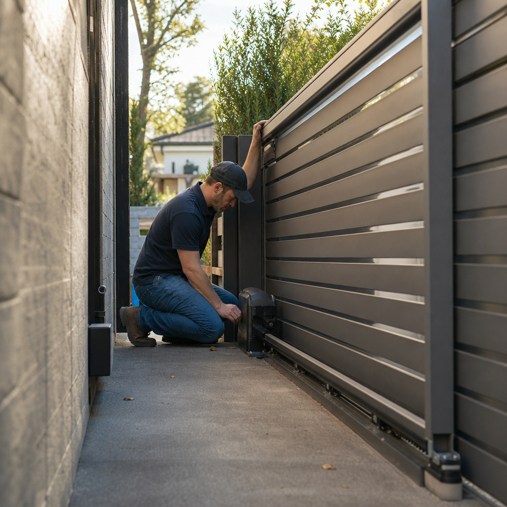 Illustration for sliding gate vs swing gate installation