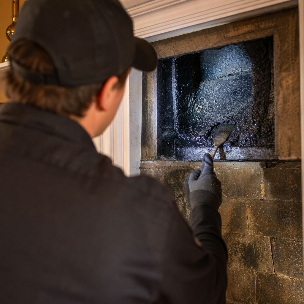 Illustration for chimney sweep in Middlebury
