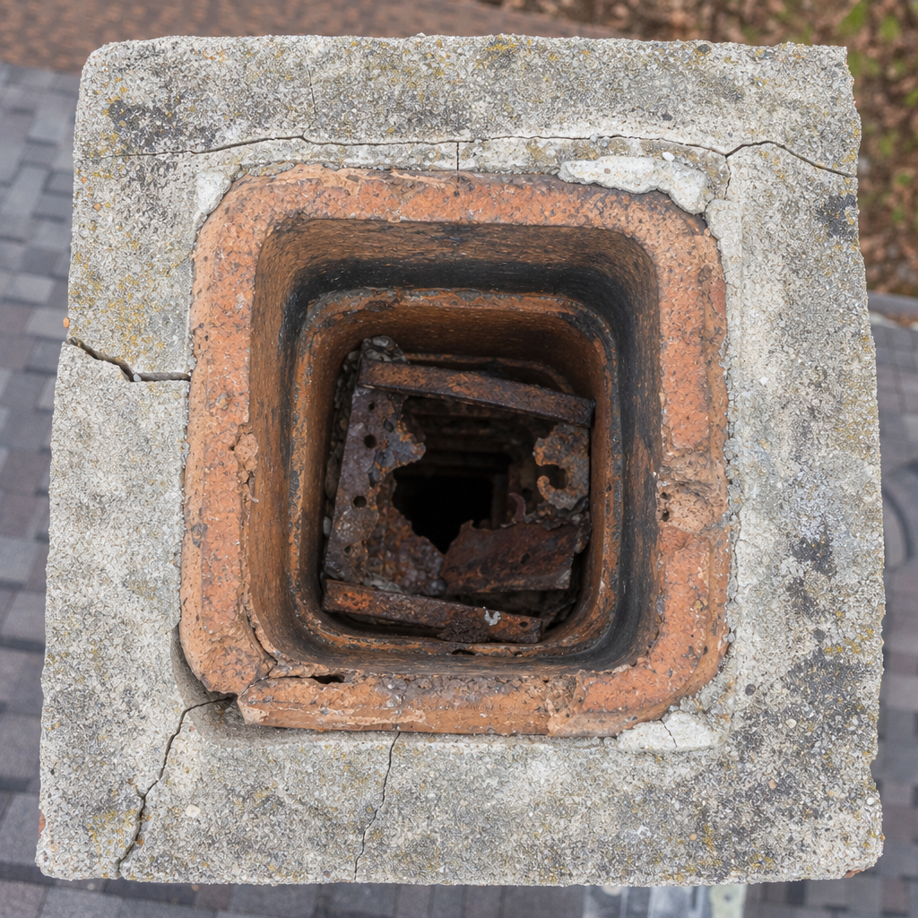 Illustration for chimney cap replacement in New Britain