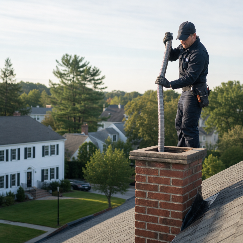 Illustration for chimney liner repair in West Hartford
