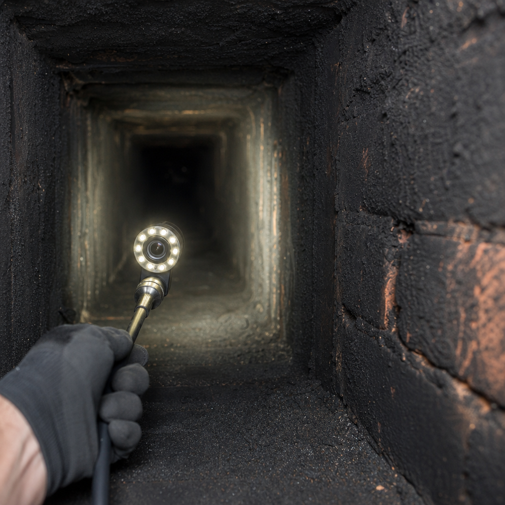 Illustration for chimney cleaning in Hartford