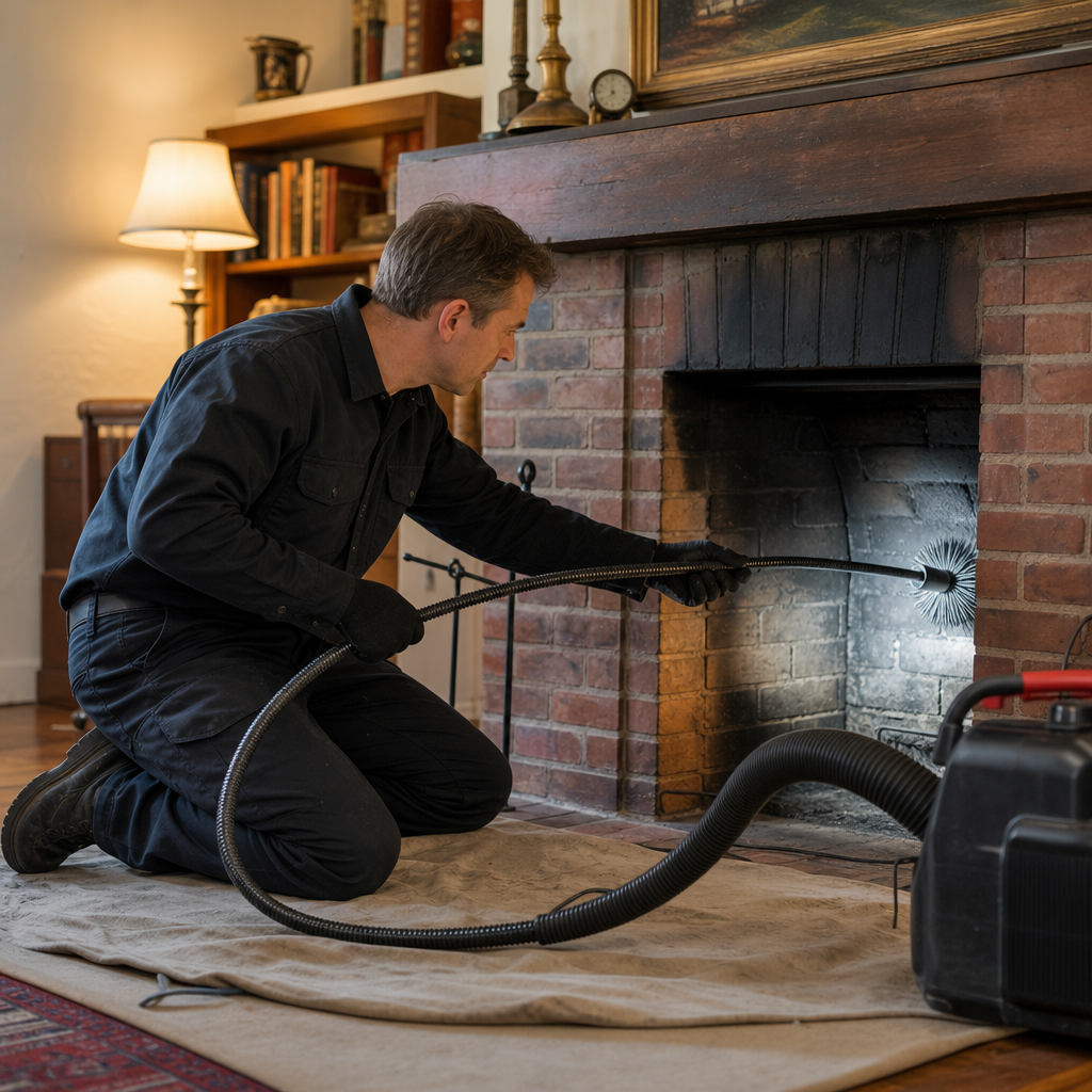 Illustration for chimney cleaning in Wethersfield