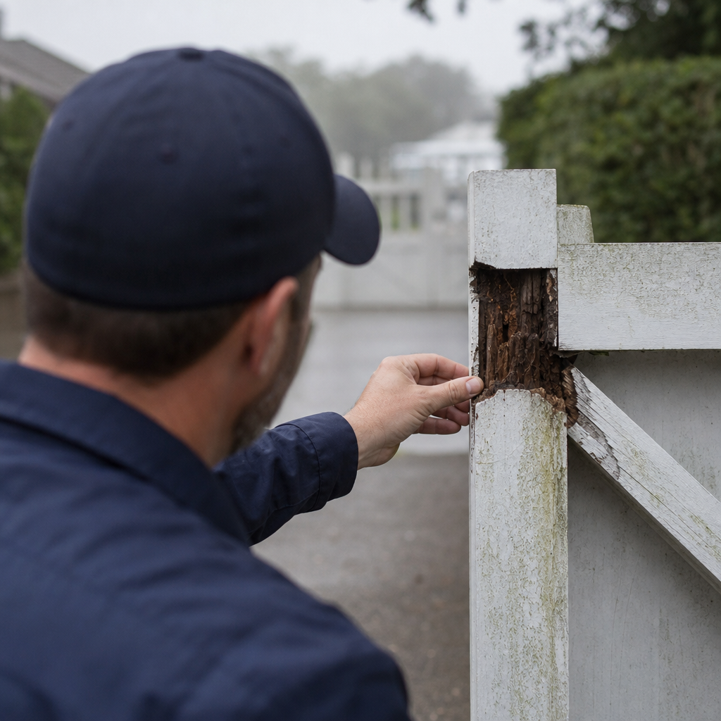 Illustration for gate repair in Half Moon Bay