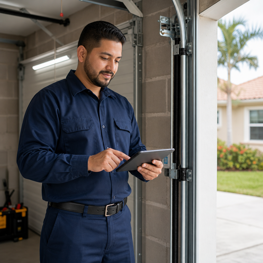 Illustration for emergency garage door repair in Miami