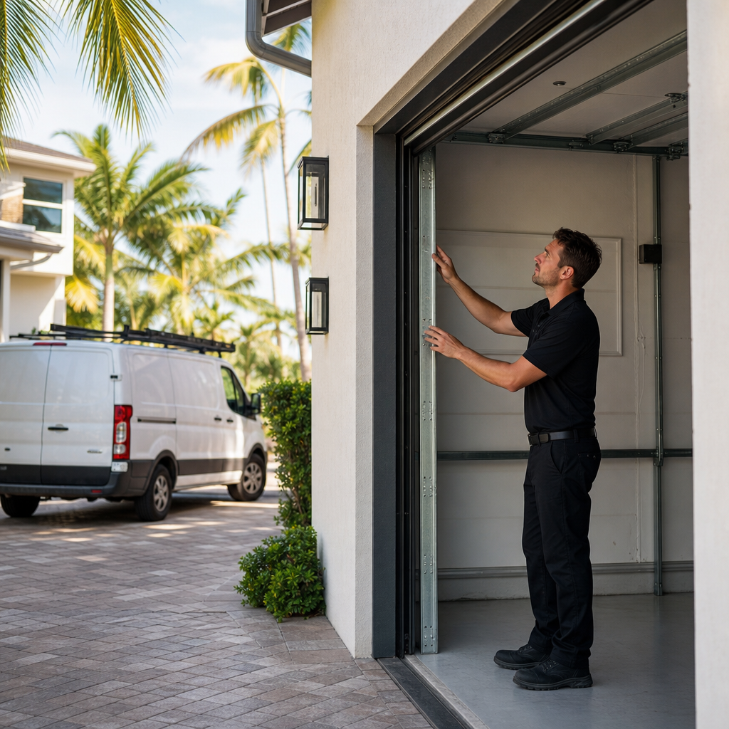 Illustration for garage door installation in Lauderdale-by-the-Sea