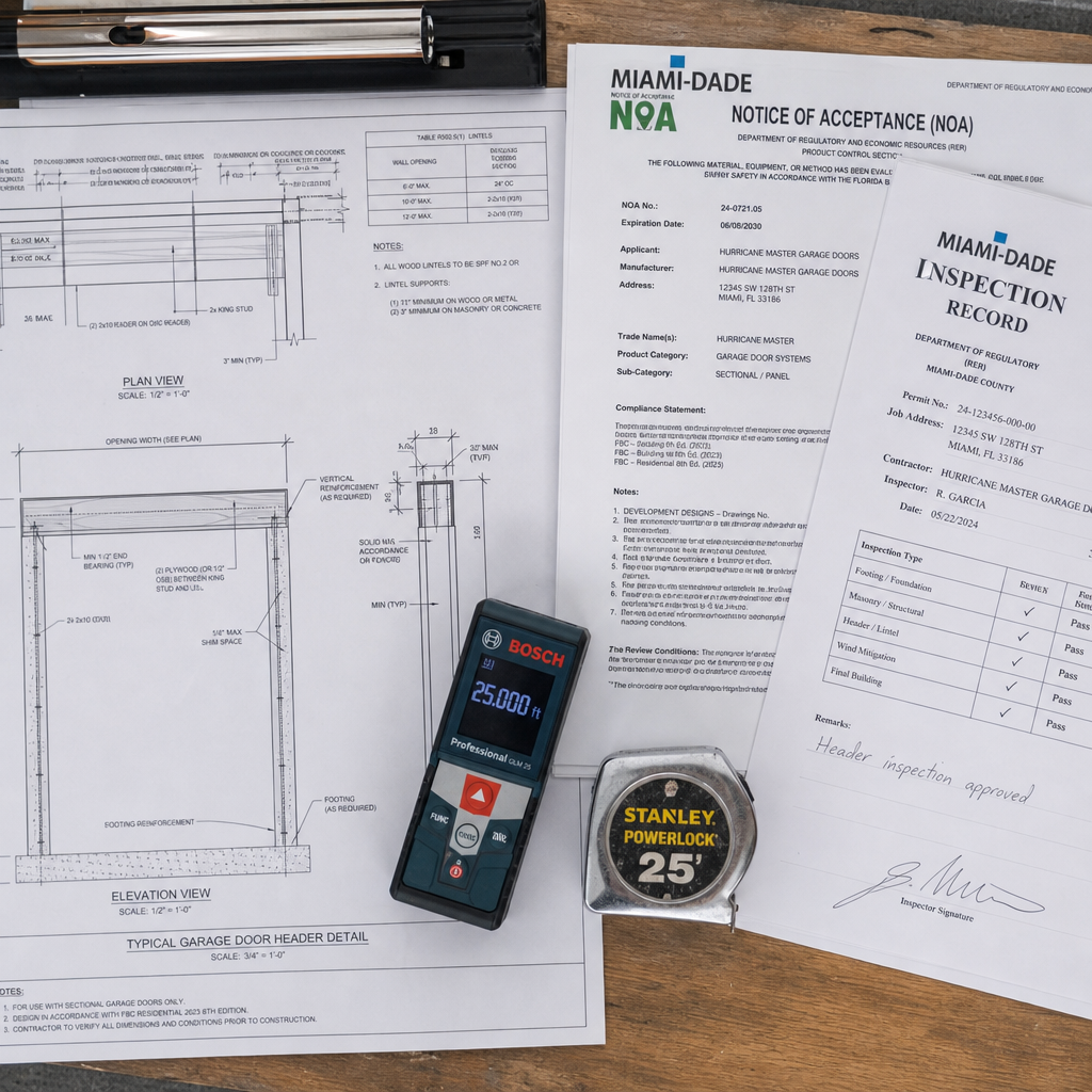 Illustration for garage door installation in Hialeah