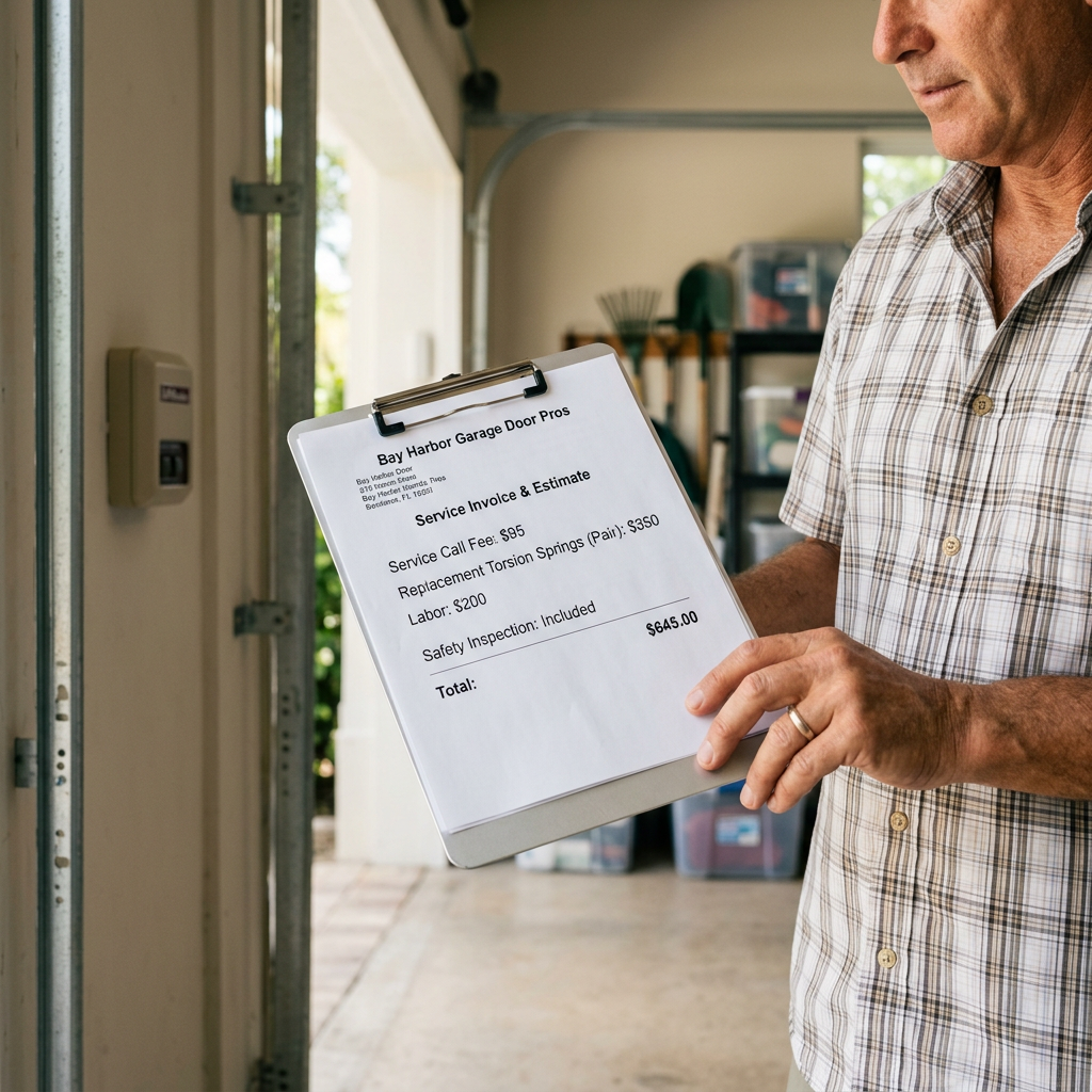 Illustration for garage door repair in Bay Harbor Islands