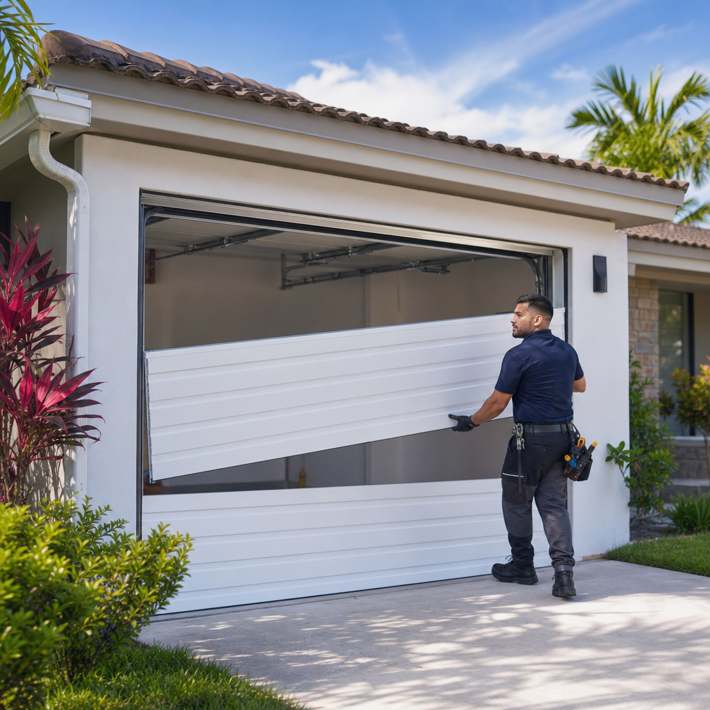 Illustration for garage door panel replacement in Andover