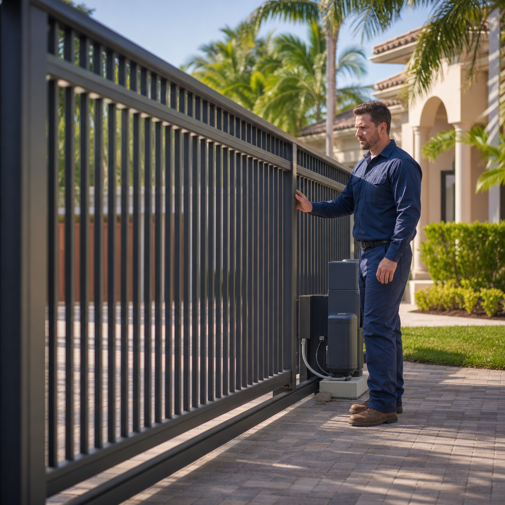 Illustration for gate repair in Buenaventura Lakes
