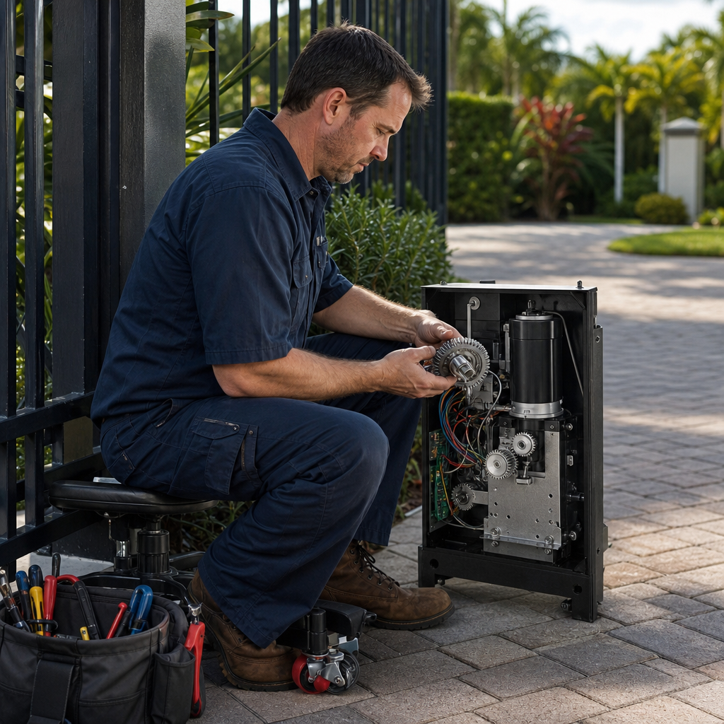 Illustration for gate motor opener repair in Titusville