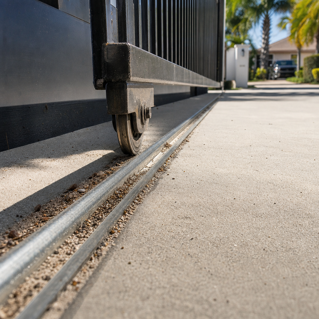 Illustration for gate track repair in Titusville