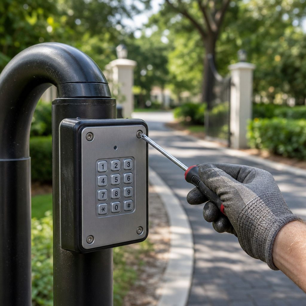 Illustration for gate repair in Longwood