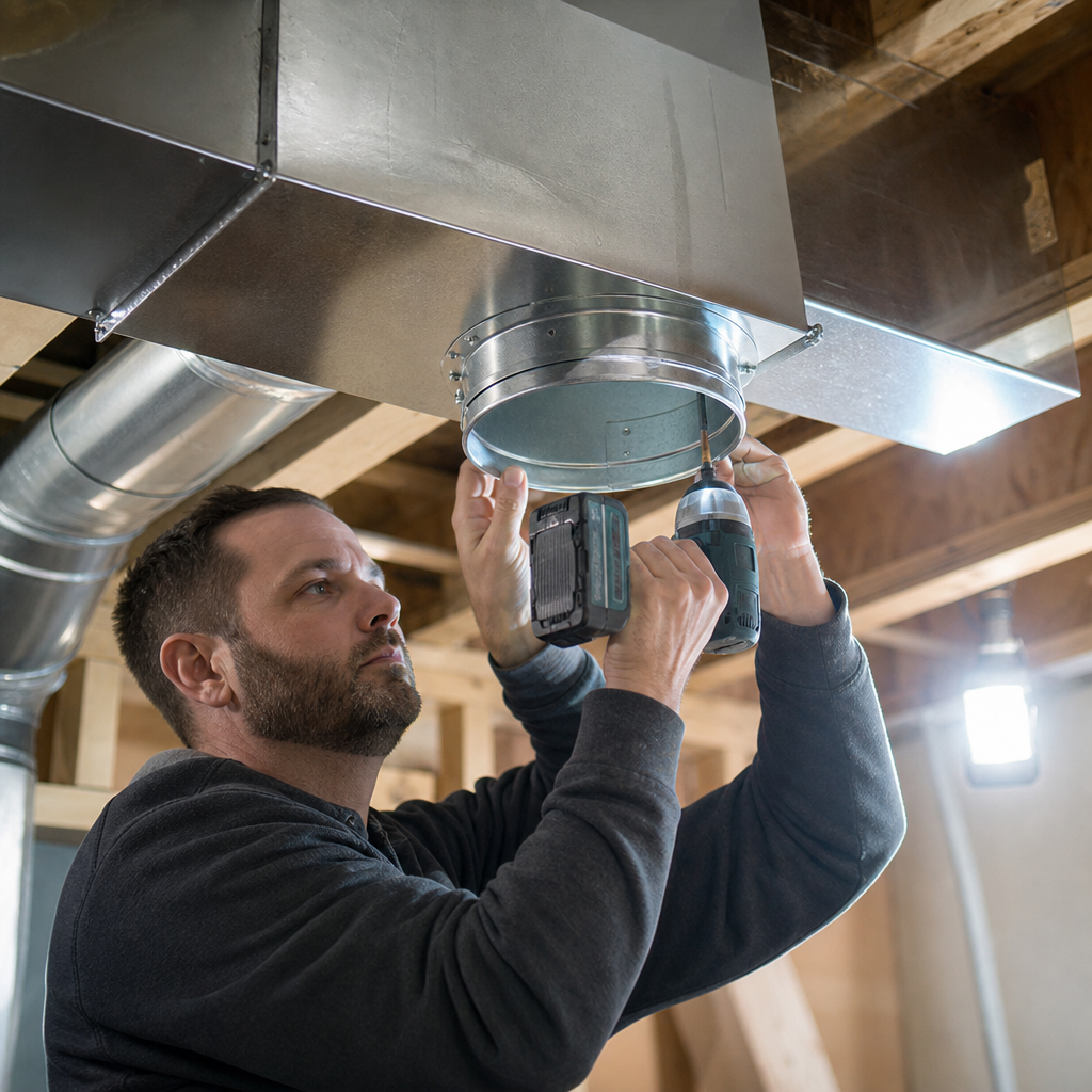 Illustration for air duct repair