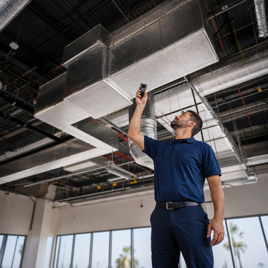 Illustration for commercial air duct cleaning in Northridge