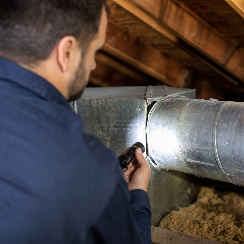 Illustration for duct sealing in Encino
