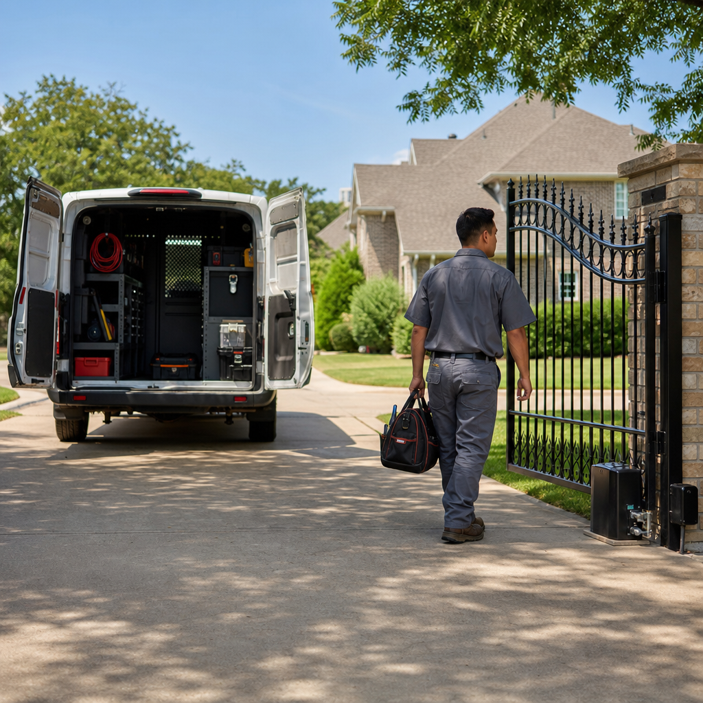 Illustration for gate repair in Richardson