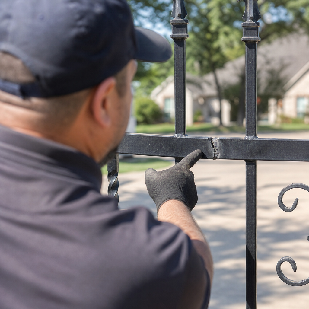 Illustration for gate repair in Hutchins