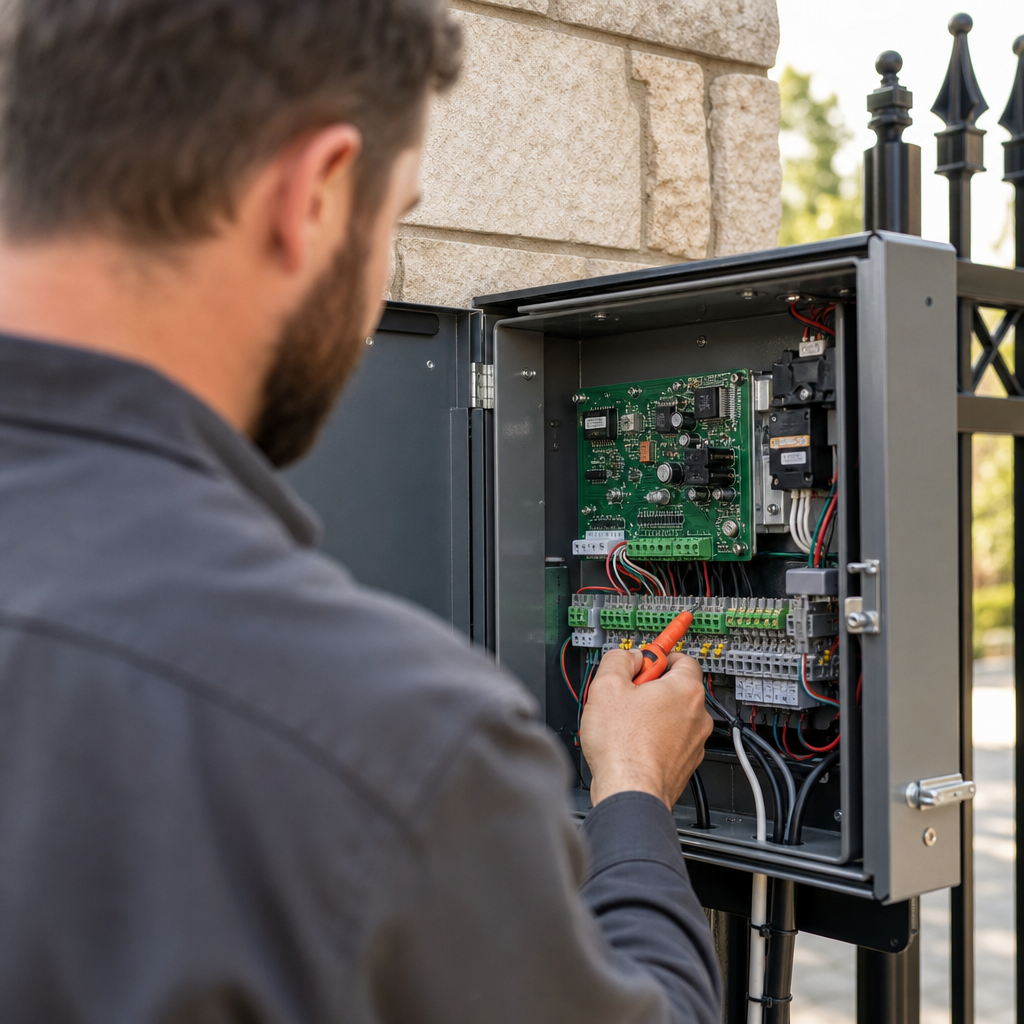 Illustration for gate installation in River Oaks
