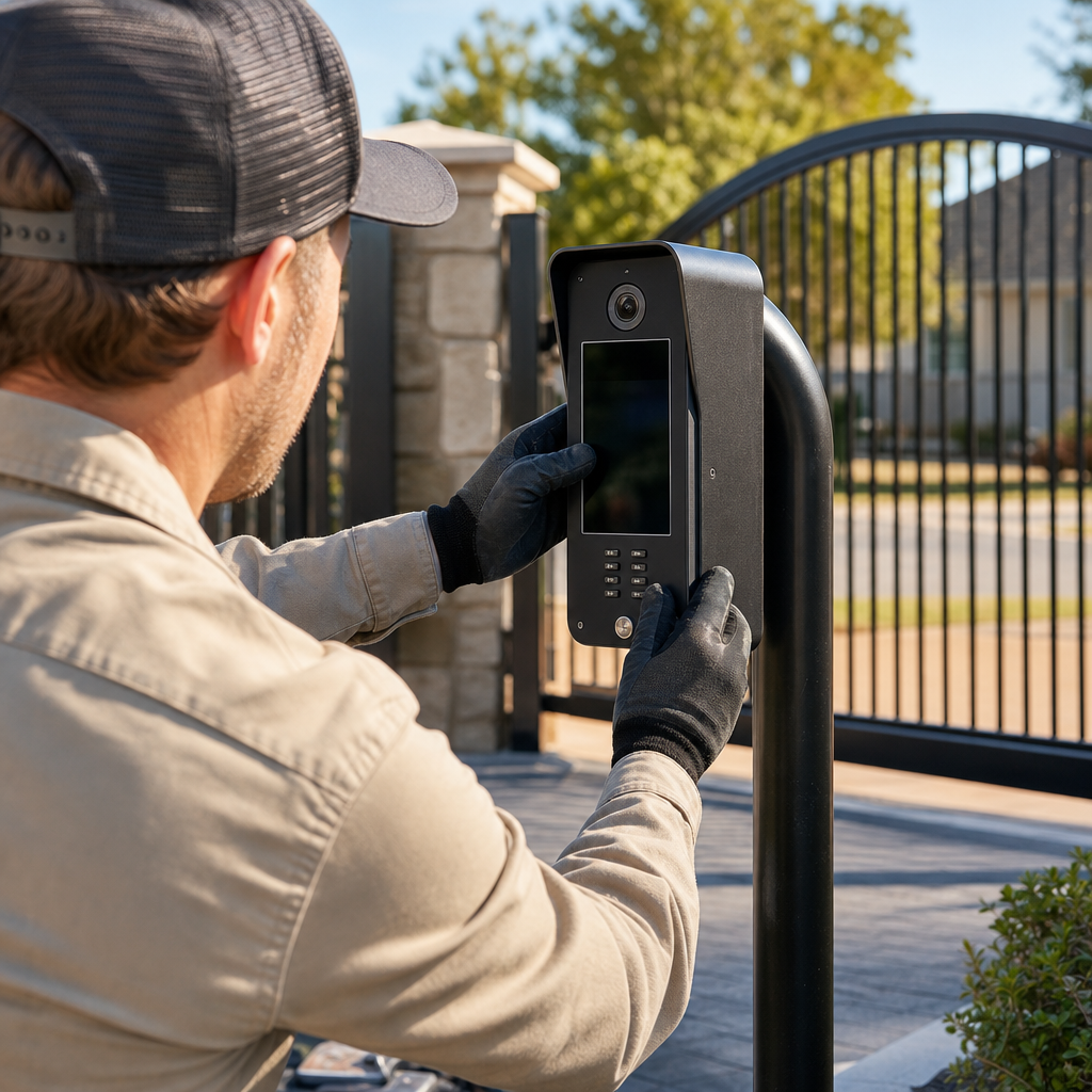 Illustration for gate installation in Kennedale