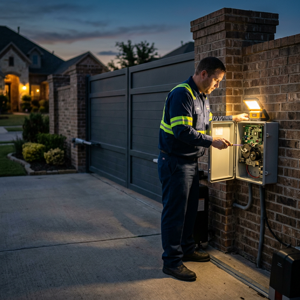 Illustration for gate repair in Denton