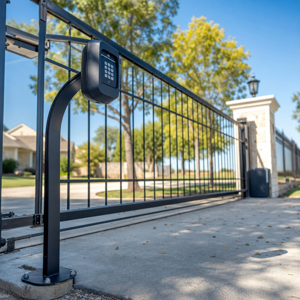 Illustration for gate installation in Benbrook