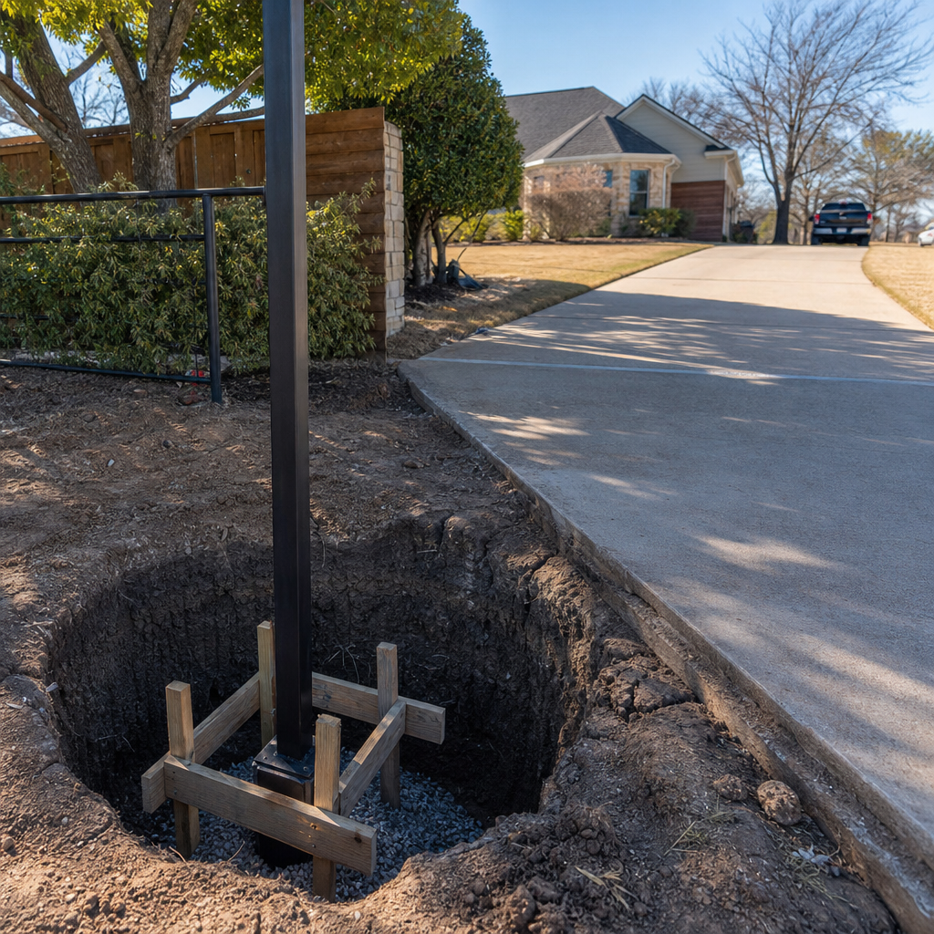 Illustration for gate installation in Everman