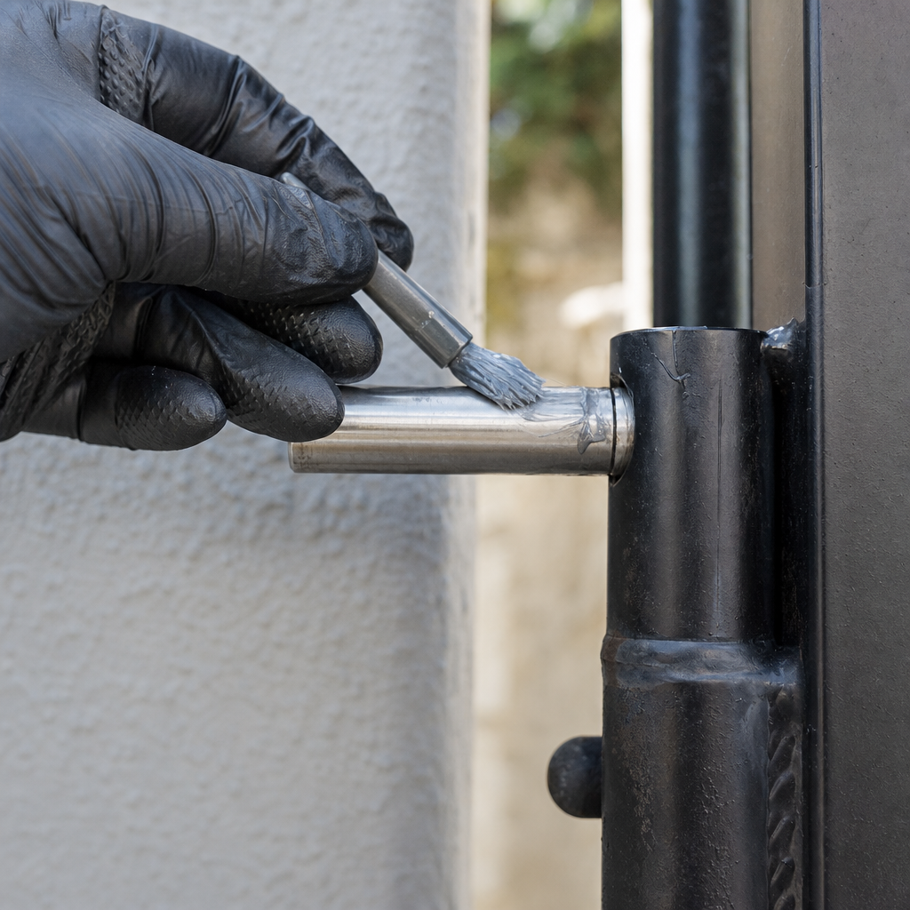 Illustration for gate hinge repair in Compton